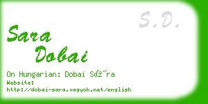 sara dobai business card